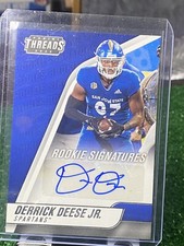 Derrick Deese Jr Rookie Auto Panini Threads Chronicles 2022 Lions RC 