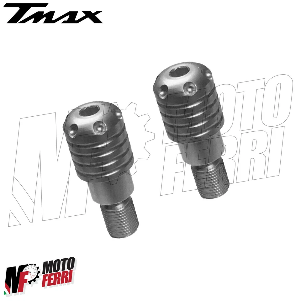 MF2480 Stabilizzatori Manubrio Manopole Silver Yamaha TMax 500 530 560 2001/2021 - Immagine 3 di 4