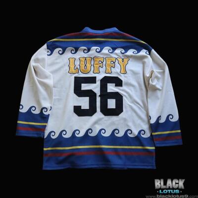 IN STOCK One Piece Straw Hat Crew Hockey Jersey Luffy 56 BoxLunch