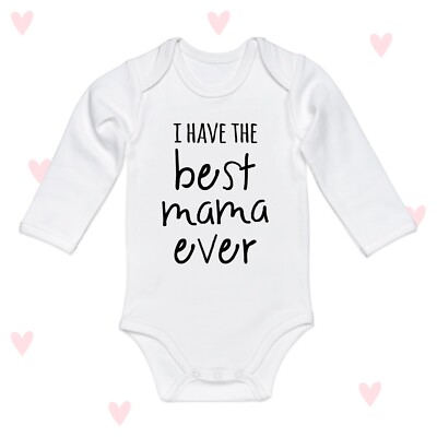 Beste Mama Baby Langarm Body süß personalisiert