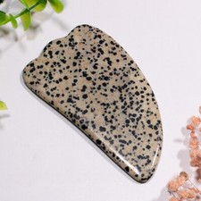 Natural Speckle stone Gua sha Jade Guasha Board Body Facial Eye Massage Tool 1PC