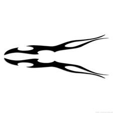 Pair Tribal Flame Stripes - Decal Sticker - Multiple Colors  Sizes - ebn7412