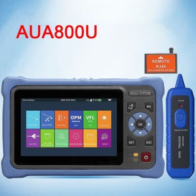 AUA800U UPC Port Multifunctional OTDR Optical Time Domain Reflectometer 100KM #F