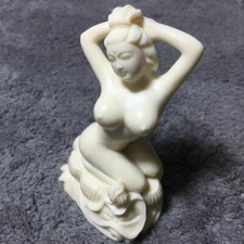 Tagua Nut Vegetable Powder Naked Girl Lady Statue Table Decor Art Gifts