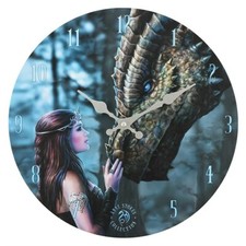  Wall Clock Mythical Dragon and the Maiden