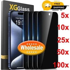 Wholesale Privacy GLASS Screen Protector For iPhone 16 15 14 13 12 11 Pro Max XR