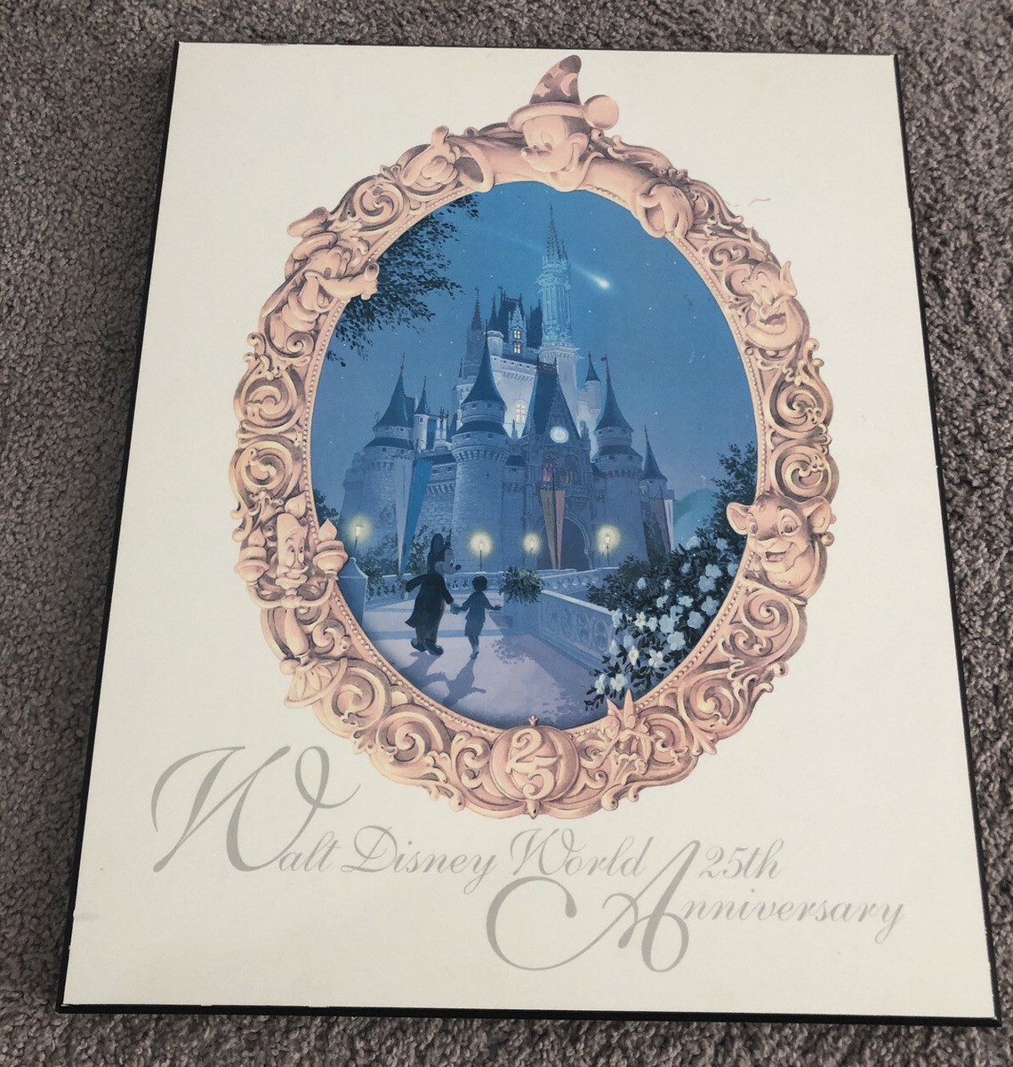 WDW 25周年 記念ポスター 1996年現地購入 刻印入 RARE!! WALT DISNEY WORLD 25TH ANNIVERSARY POSTER 1996 Laminar