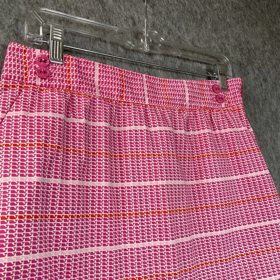 Falda para mujer Vineyard Vines rosa mediana bolsillos ballenas mini playa costera preppy Foto 2 de 4