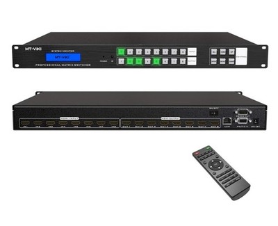 4K HDMI Matrix Switch 8x8, 4K@30Hz Rack Mount Switcher & Splitter with...