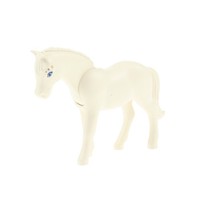 1X Lego Belville Tier Pferd Weiß Augen Blau Sterne Gold Stute Hengst 6171Pb01