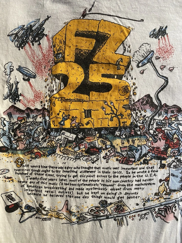 Camiseta vintage Frank Zappa 1990 25 aniversario (L) ¡con camiseta extra! Foto 2 de 4
