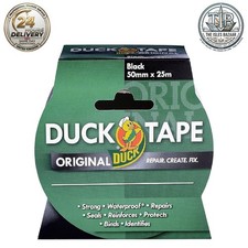 DuckTape Original Black 50mm X 25M High Strength Waterproof Gaffer & Duct Tape..
