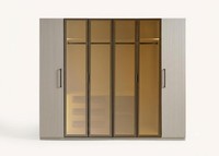 Kleiderschrank Modern Beige Edel Luxus Schrank Glasschrank