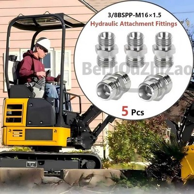 3/8'' BSPP TO DIN L10 M16x1.5 - MINI EXCAVATOR CHINESE DIGGER - 5002L-10-06