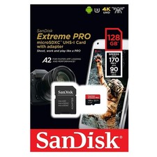 Sandisk Extreme Pro 128GB Micro SD SDXC Memory Card 170MB/s Class10 V30 U3 4K