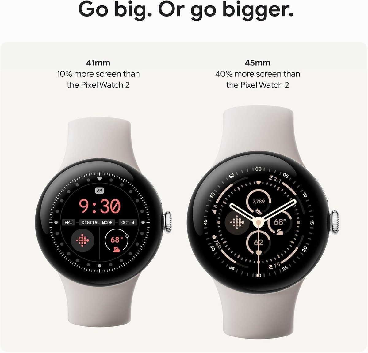 Google Pixel Watch 2 Polished Silver/Porcelain Active Band Wi-Fi
