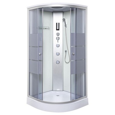 Duschkabine LISA 90x90 cm WH Duschtempel Fertigdusche Eckdusche Komplettdusche