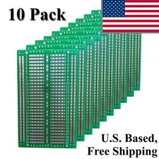 PCB Prototyping Board, 10 Pack, Solderable, Half-Size Breadboard Style, THT, SMT