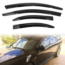 Tape on Window Visor Deflectors Compatible with 2008-2017 Mitsubishi Lancer
