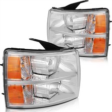 For Pair Headlight Assembly Chevrolet Silverado 1500 4.8l 2007-2013 Clear Lens For Pair Headlight Assembly Chevrolet Silverado 1500 4.8l 2007-2013 Clear Lens