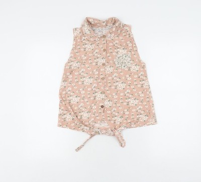 Soulcal & Co ärmelloses Hemd mit Blumenmuster und Knopfleiste