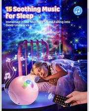 Galaxy Projektor Weiß Rauschen Geräusche Sternenlicht Aurora Bluetooth Nachtlampe Kinder