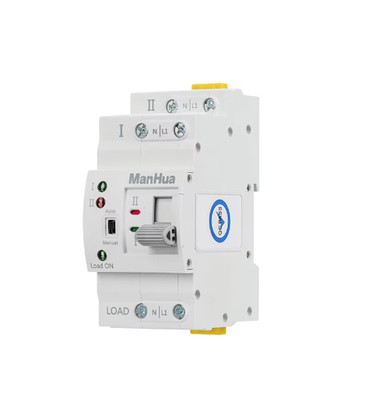 ManHua 63A 2P Automatic Transfer Switch AC 220V Dual Power DIN Rail ATS