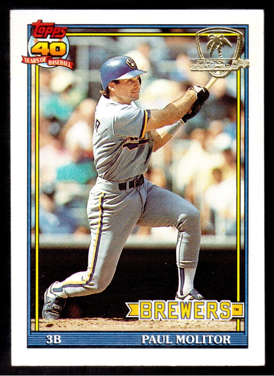 1991 TOPPS DESERT SHIELD #95 PAUL MOLITOR