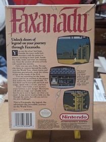 Faxanadu Completo CIB con Sistema de Entretenimiento Nintendo Manual NES Limpio Probado