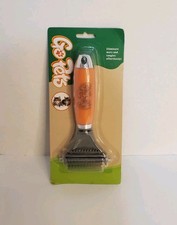 GoPets Double-Sided Dematting Grooming Tool & Deshedding Brush Dogs & Cats New