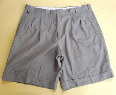 Short Lacoste vintage homme 36 gris plissé chino décontracté été preppy rétro - Photo 1/4