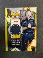 2024 Topps Finest F1 Christian Horner F1 Relics Gold 6/25 #F1R-HOR BWS