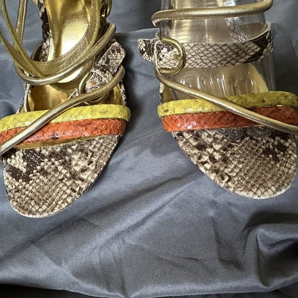 Coach Florence Women's Heels Printed Python Snake… - image 6