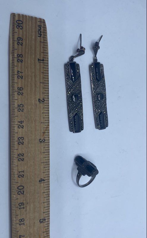 Sterling Silver Assorted Ring/Earring Jewelry Bun… - image 10