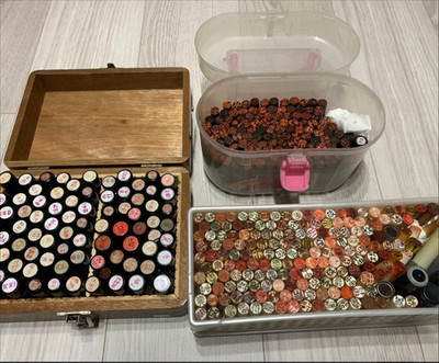 Große Menge 430 Stck. Japanische Hanko Inkan Name Stempel Lot Shachihata & Ho...