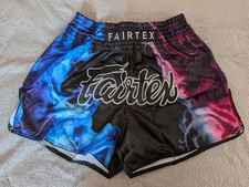 Fairtex Muay Thai Shorts In Large, Black/Blue/Purple, Brand New With Tags