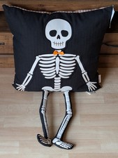 Isaac Mizrahi Halloween Skeleton Pillow/ Cushion With Danggly Legs - With Tags