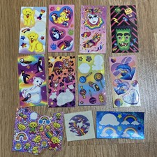 Lisa Frank Multicolor Stickers Bubble Glitter Animals Rainbows Fantasy Y2K 