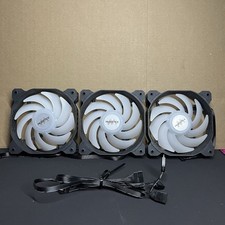 120mm RGB PC Case Fans 3 Pack Musetex MF-B2-P7PIN TESTED WORKING Daisychain