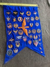 WW2 US Army Air Corps Guidon Flag With Air Force Patchs Unit Insignia