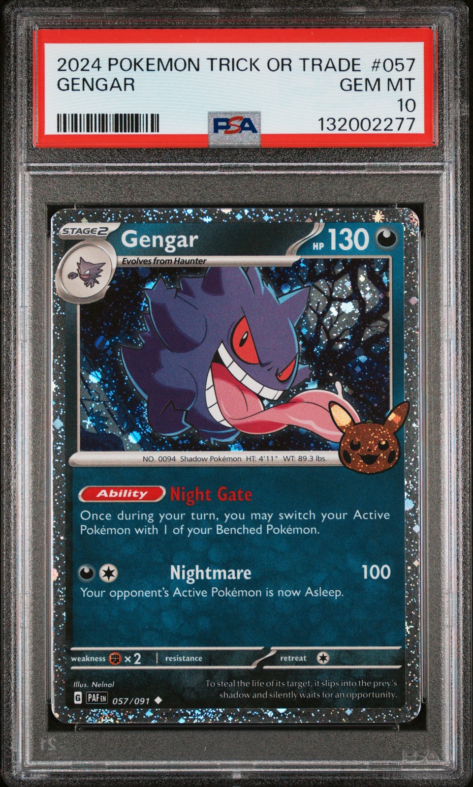 2024 POKEMON TRICK OR TRADE #057 GENGAR PSA 10
