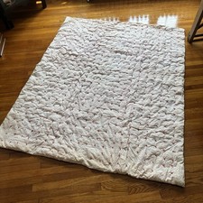 Vintage Floral Feedsack Material Quilt As Is Worn Warming Quilt