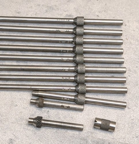 Vintage Starrett No. 124B Solid Rod Inside Micrometer Set 2-12 In Case 124 - Afbeelding 2 van 13