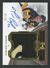 2014/15 The Cup Limited Logos Mario Lemieux Patch Auto /10