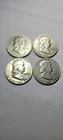 Four(4) Franklin Half Dollars 90% Ag Nice Condition!