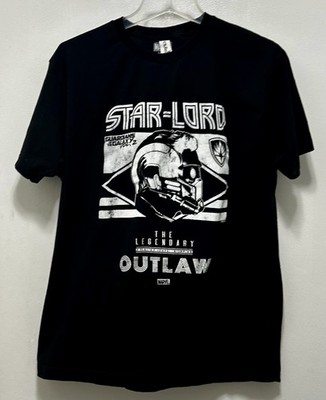 Marvel Star-Lord Guardians Galaxy Vol. 2 Men's Black Cotton Short Sleeve T-Shirt