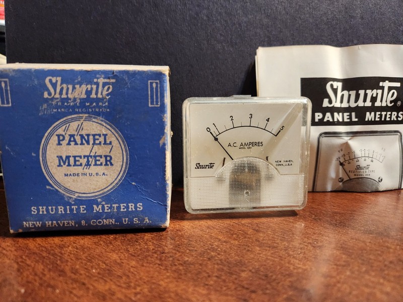 Shurite Panel Meter 5AMP Model 850 NOS