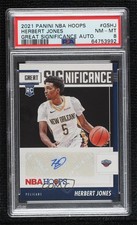2021-22 Panini NBA Hoops Great SIGnificance Herbert Jones #GS-HJ PSA 8 Auto 10ug