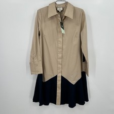 Tuckernuck Sand Roux Mini Long Sleeve Shift Shirt Dress Size S Small Nwt