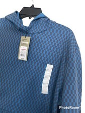 NEW Goodfellow  Co Men's L Full Zip Hooded Sweatshirt Hoodie Blue Gray